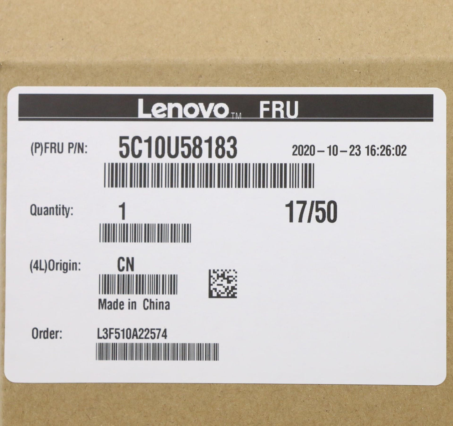 Lenovo Label Fru Label Kit For T15G - 5L10V15351