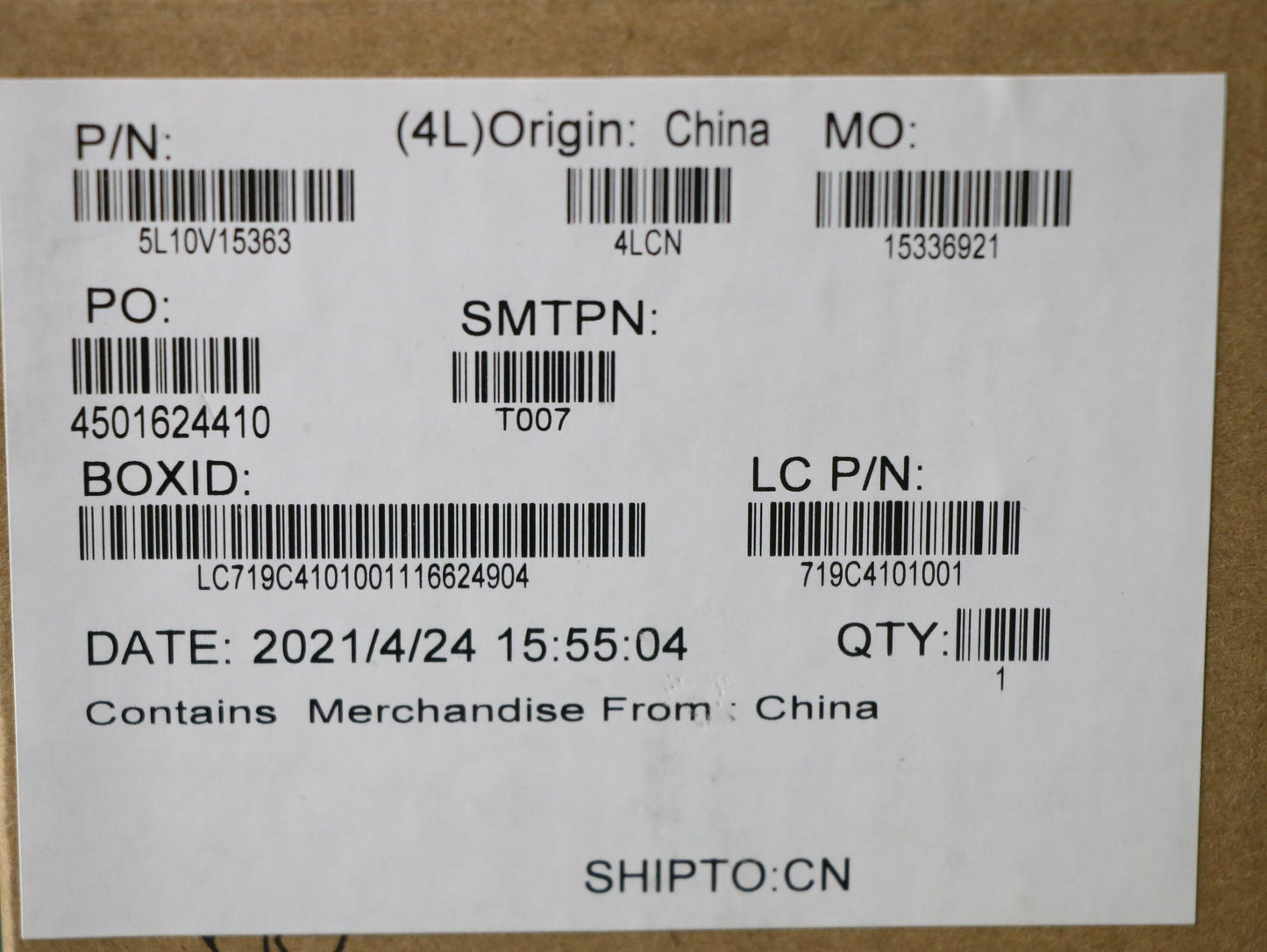 Lenovo Label Fru Mars2.0 System Lbl K - 5L10V15363