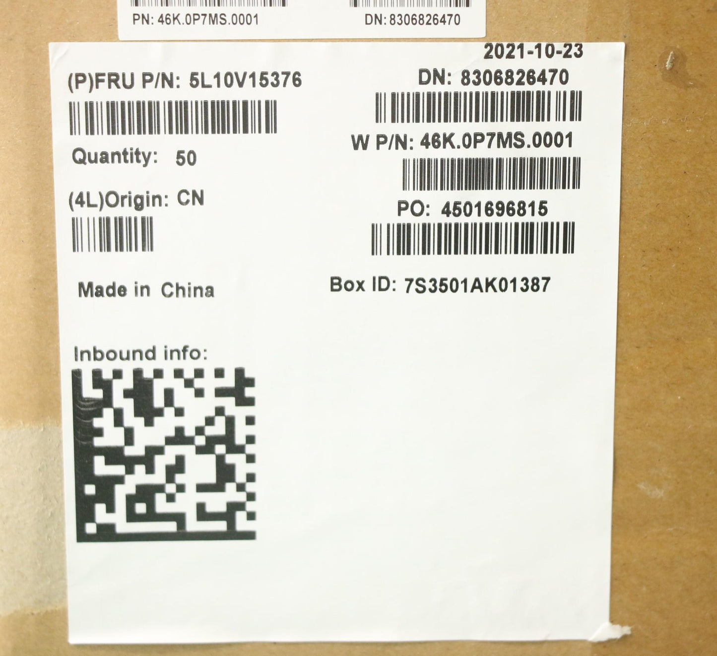 Lenovo Label Fru Label Geo Kit Black - 5L10V15376