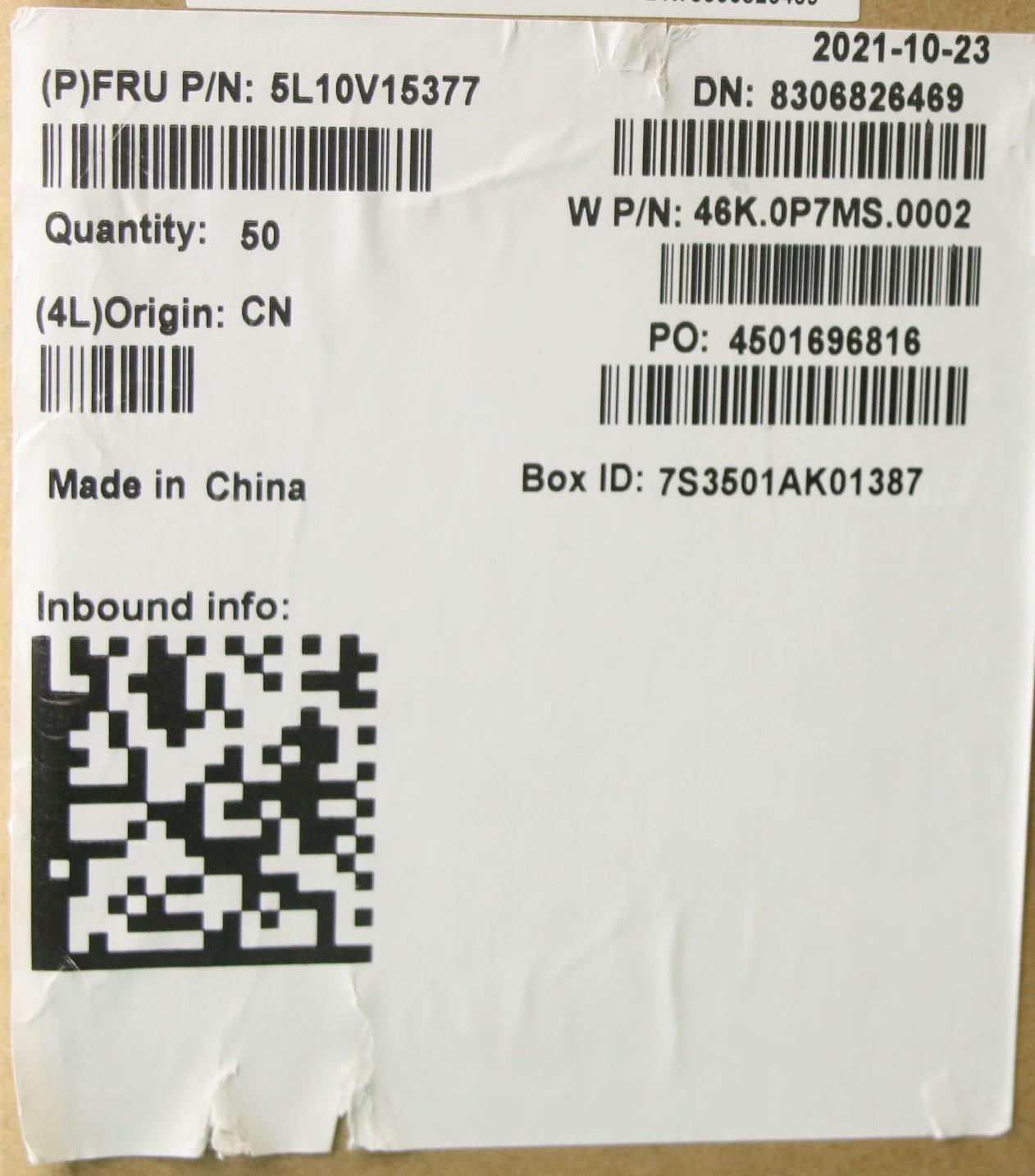 Lenovo Label Fru Label Geo Kit Silver - 5L10V15377