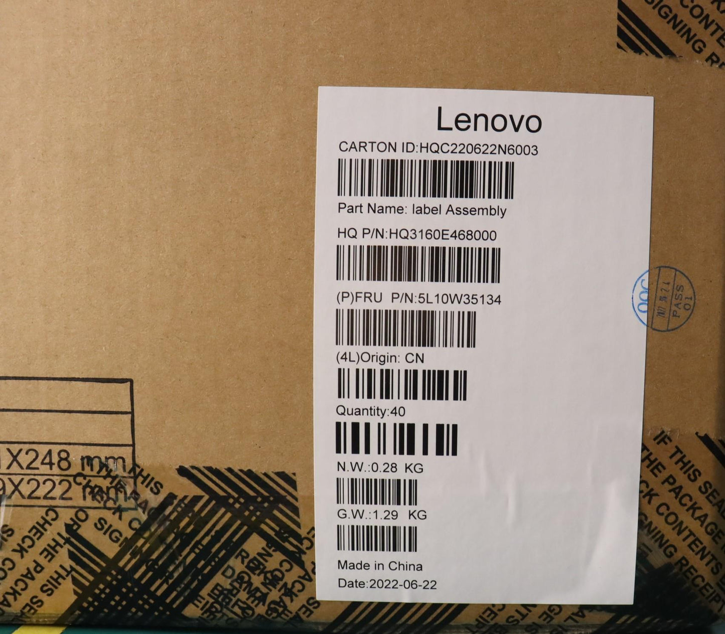 Lenovo Label Label H 21D1 Geo Label K - 5L10W35134