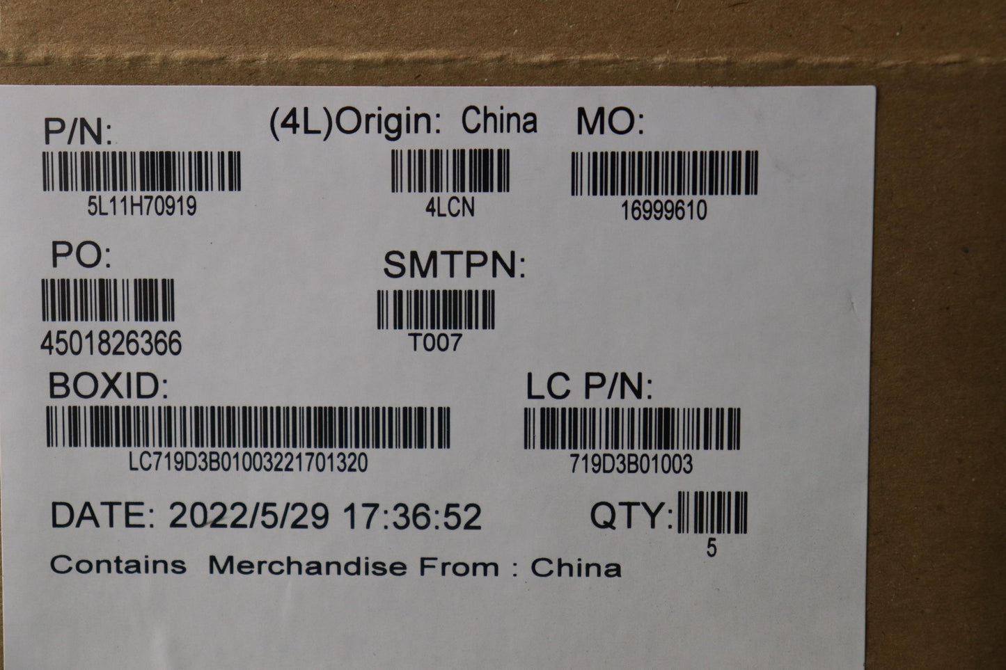 Lenovo Label Fru System Label Kit Bla - 5L11H70919