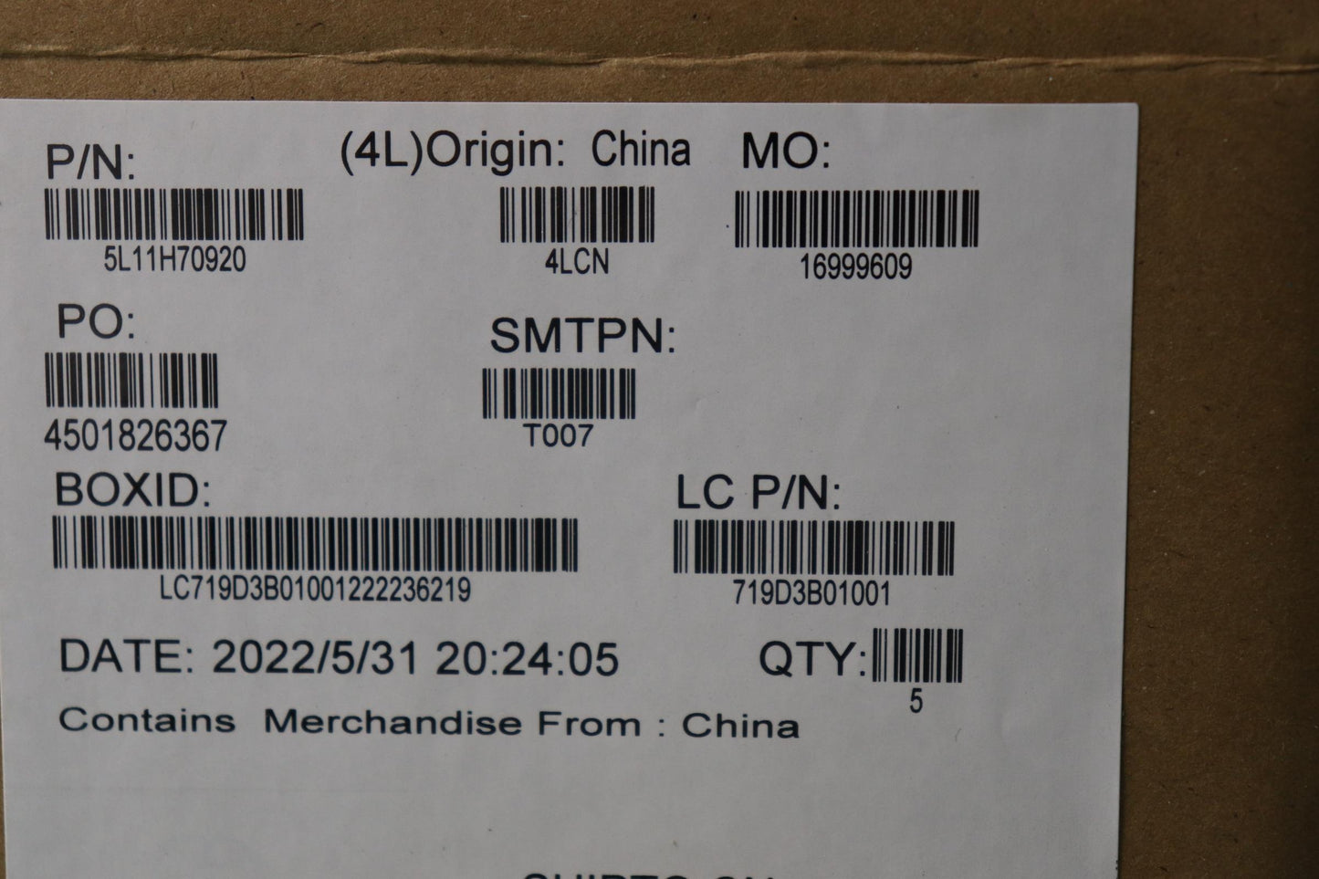 Lenovo Label Fru Geo Label Kit Black - 5L11H70920