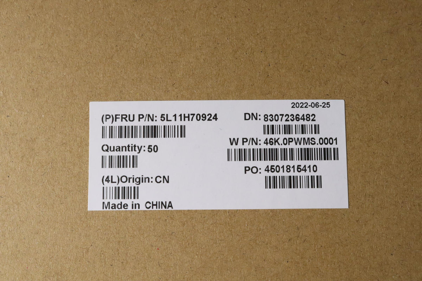 Lenovo Label Fru Geo Kit Black Fenrir - 5L11H70924