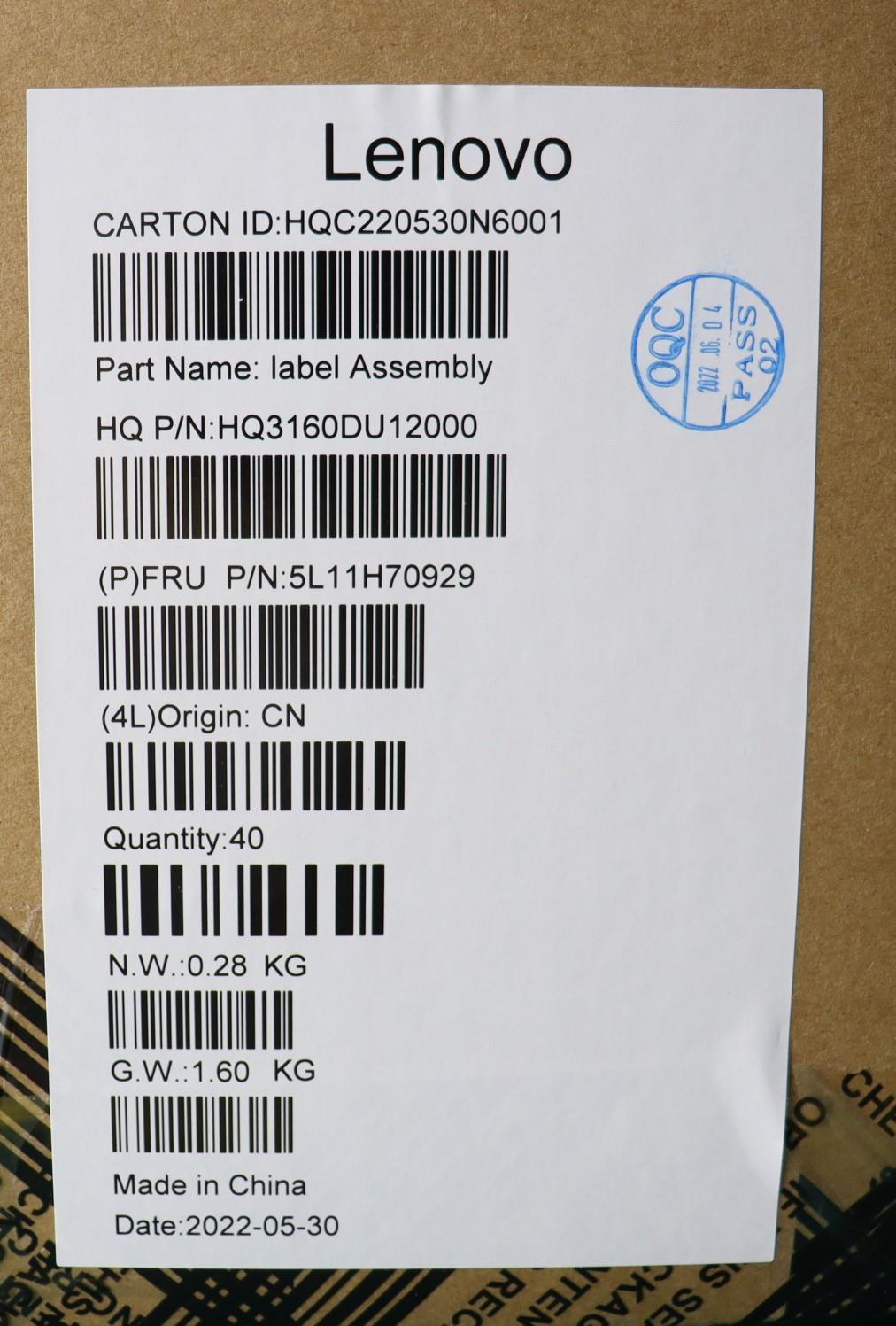 Lenovo Label Fru Label Pack Geo Label - 5L11H70929