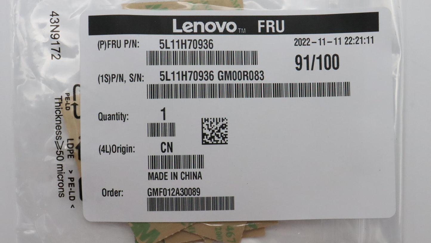 Lenovo Label Fru Label Kit For Lipc - 5L11H70936