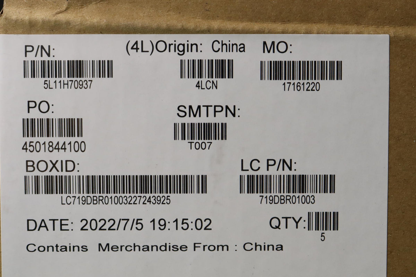Lenovo Label Label Fru Fru System Lab - 5L11H70937
