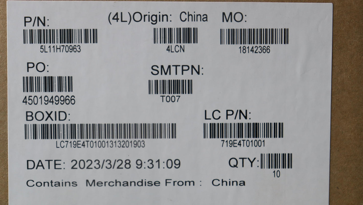 Lenovo Label Fru Panther 3.0 Label Ki - 5L11H70963
