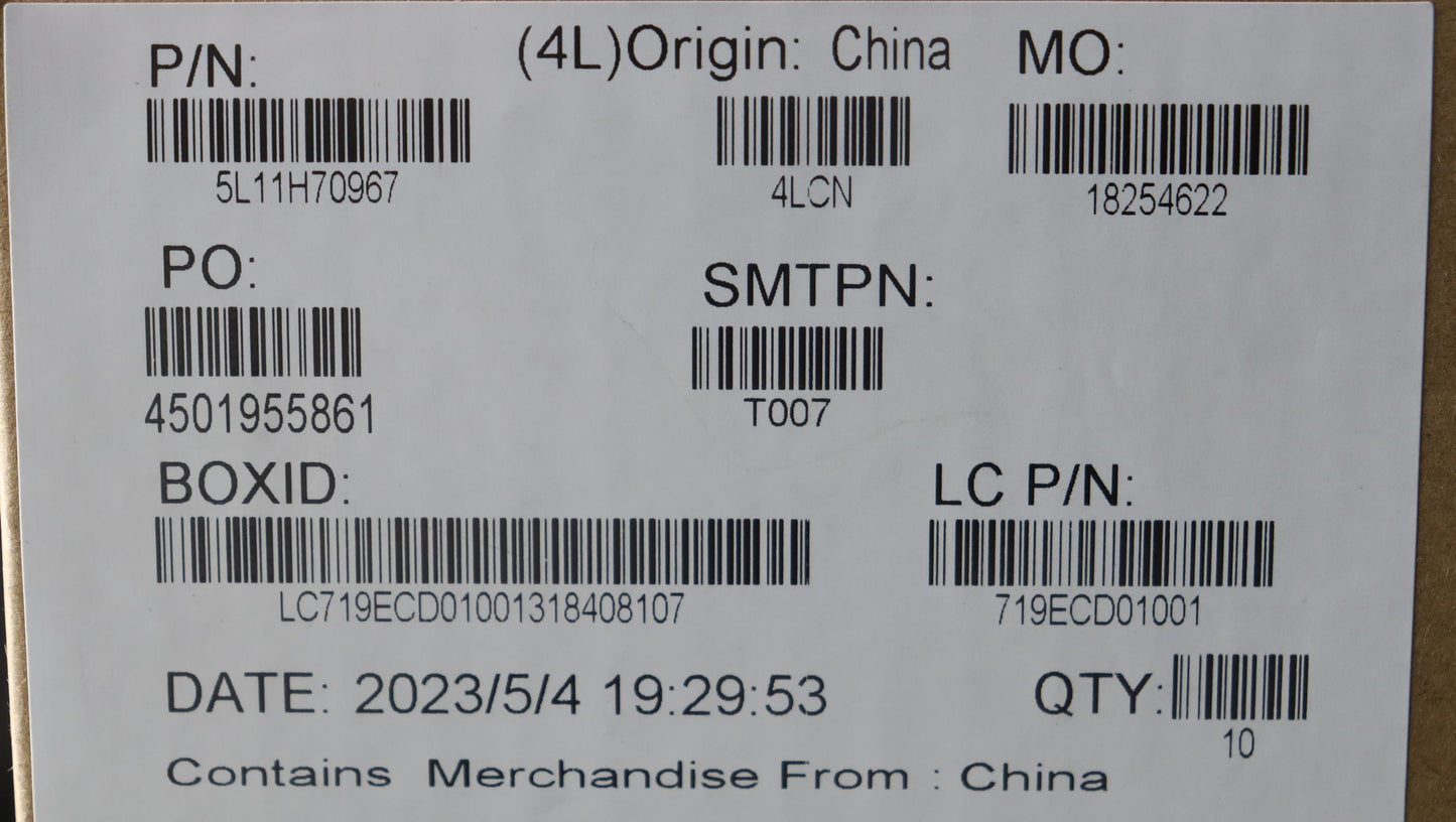 Lenovo Label Fru Jg3.0 Label Kit - 5L11H70967