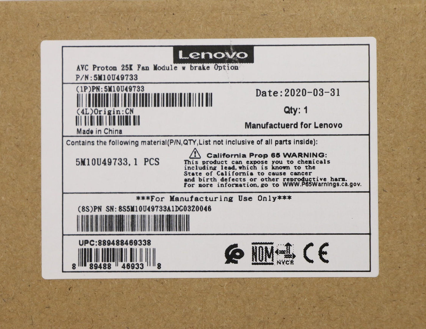 Lenovo Avc 333Itb2 Bezel Assy Wo Oddc - 5M10U49733