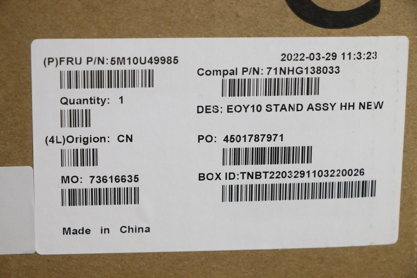 Lenovo Mech_Asm Stand_Hh_V540&S5430 B - 5M10U49985