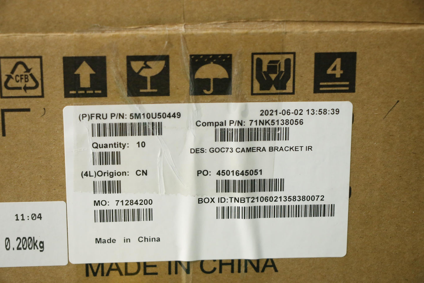 Lenovo Mech_Asm Bracket For 5Mir Cam, - 5M10U50449