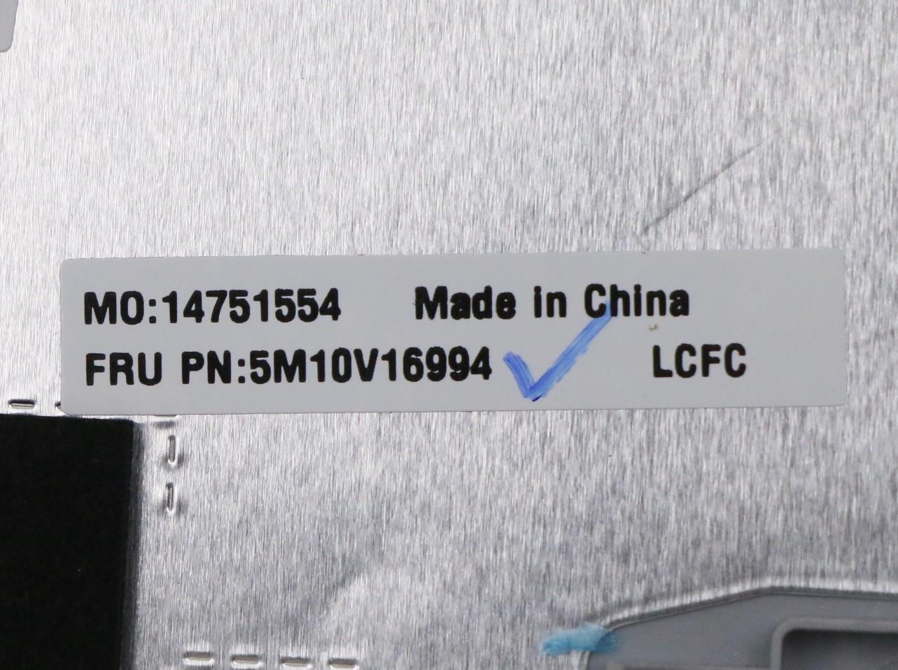 Lenovo Fe5A0 Log Up Assy Bl Kb Sl Uk - 5M10V16994