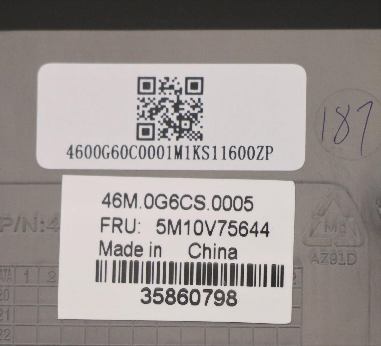 Lenovo Titanium/Magnesium D-Cover with WWAN Support - 5M10V75644