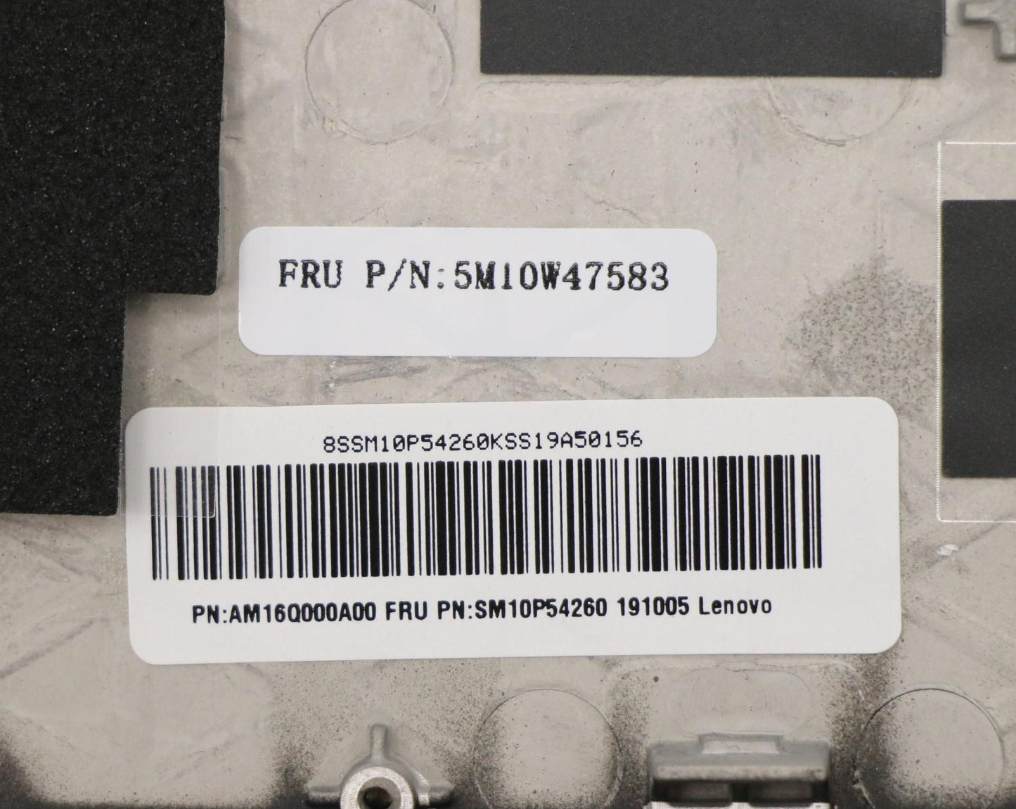 Lenovo Black Cover Without Fingerprint Sensor - 5M10W47583