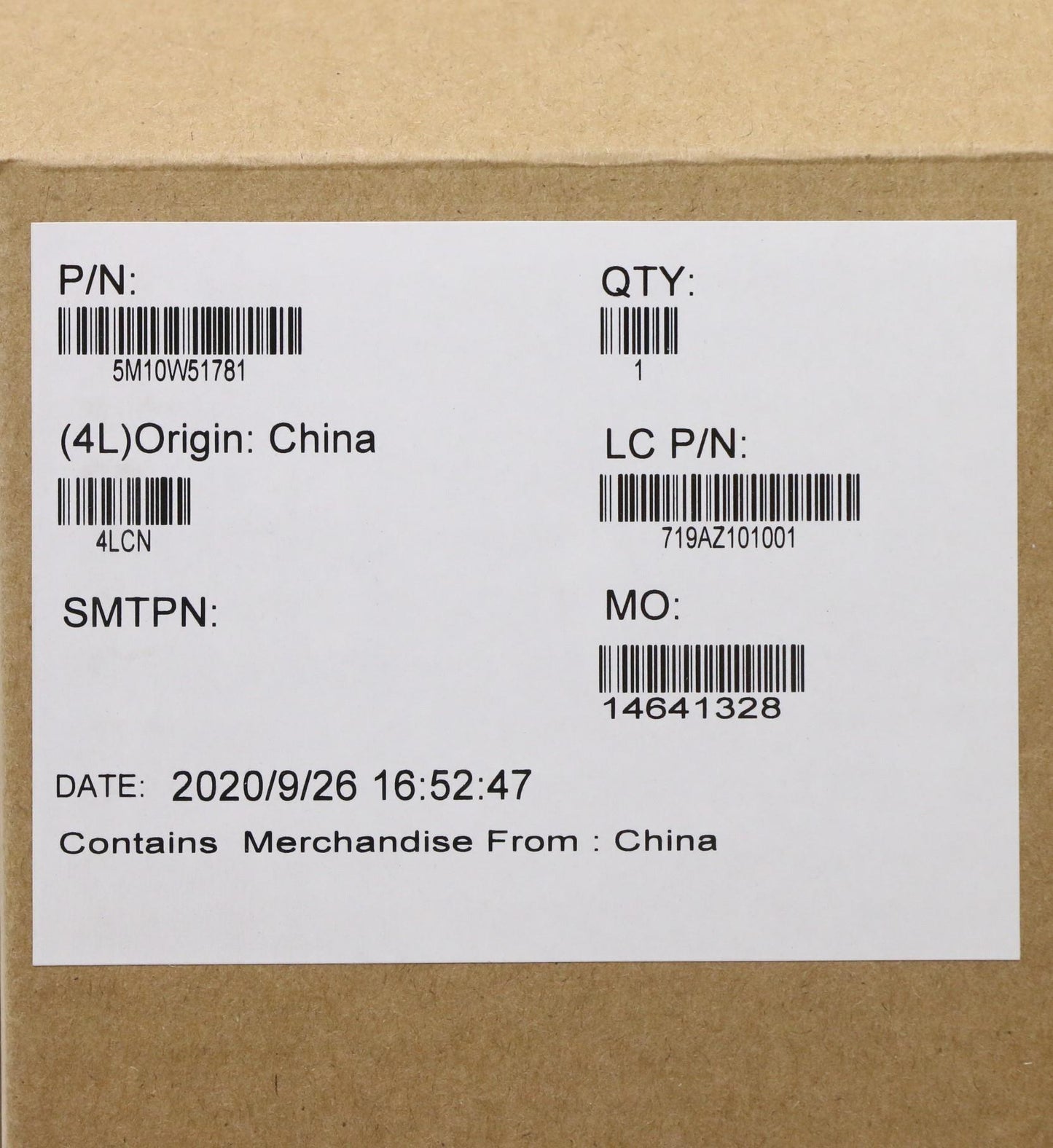 Lenovo Black Mylar Card Assembly - 5M10W51781