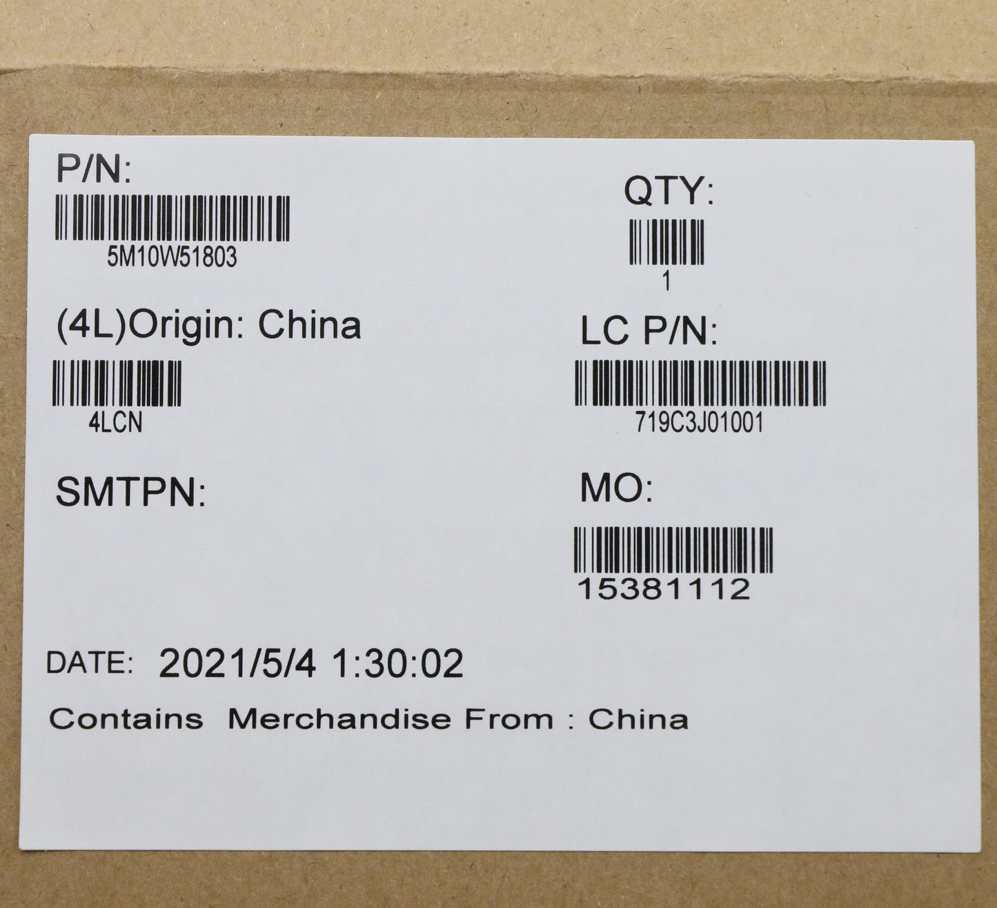 Lenovo Mechanical Assembly CS21, Glass, Gray, Sun Finish - 5M10W51803