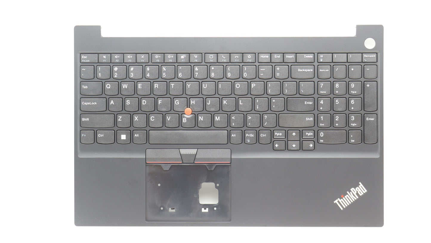 Lenovo US Keyboard with Black C-Cover, Non-Backlight, Fingerprint - 5M10W64550