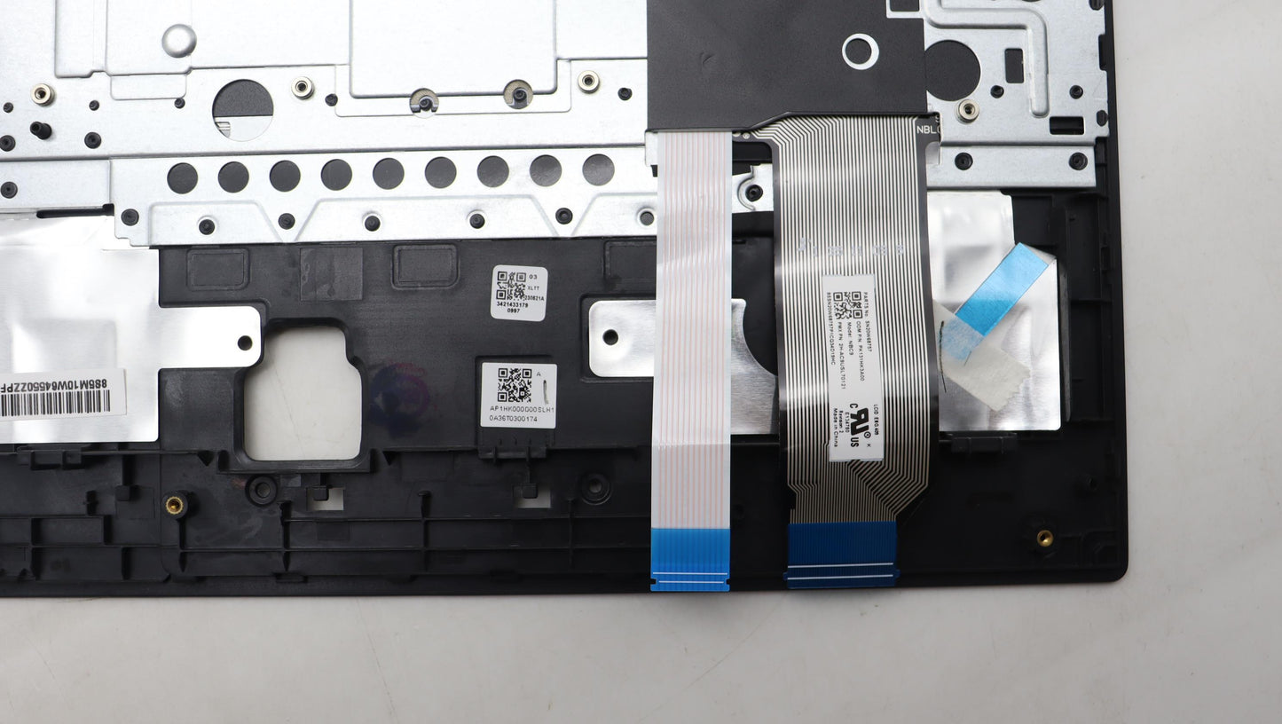 Lenovo US Keyboard with Black C-Cover, Non-Backlight, Fingerprint - 5M10W64550