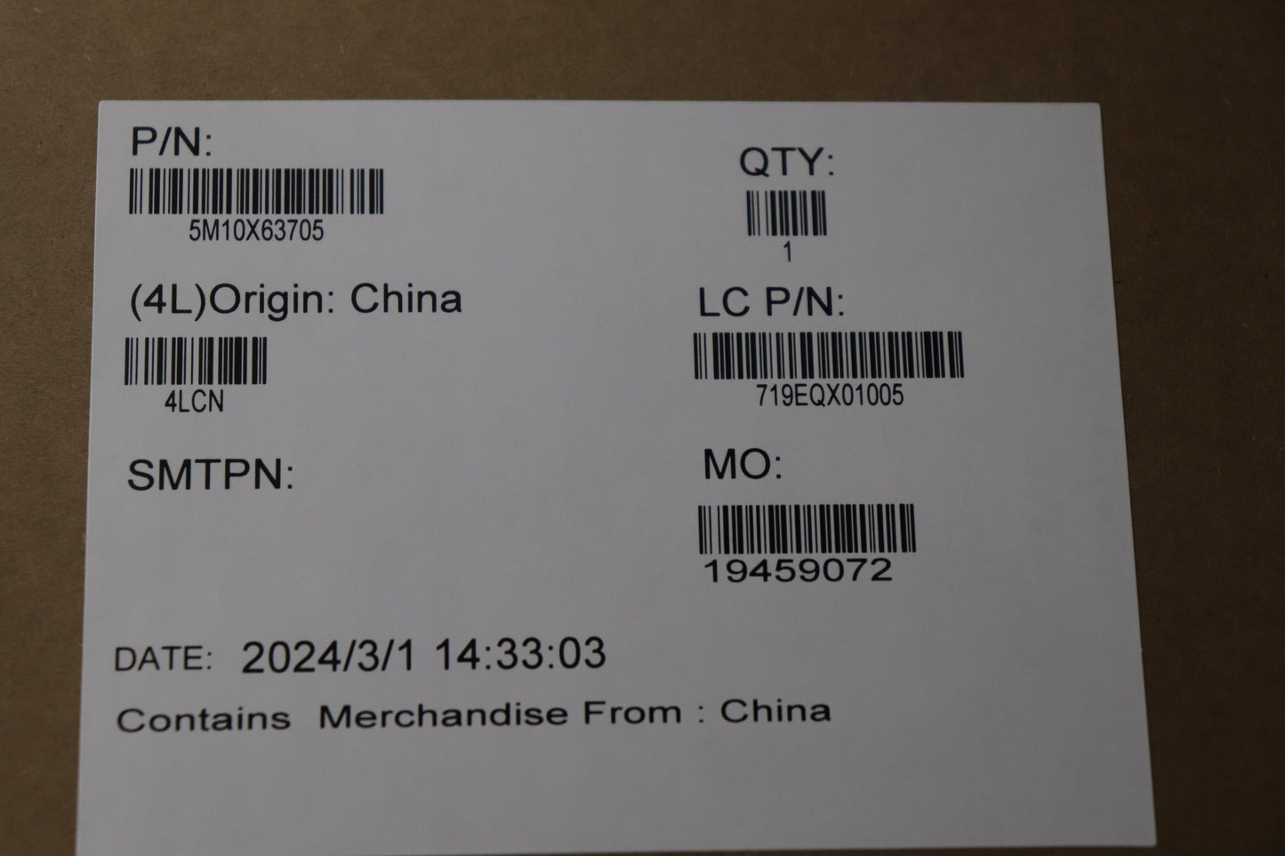 Lenovo Mech_Asm - 5M10X63705