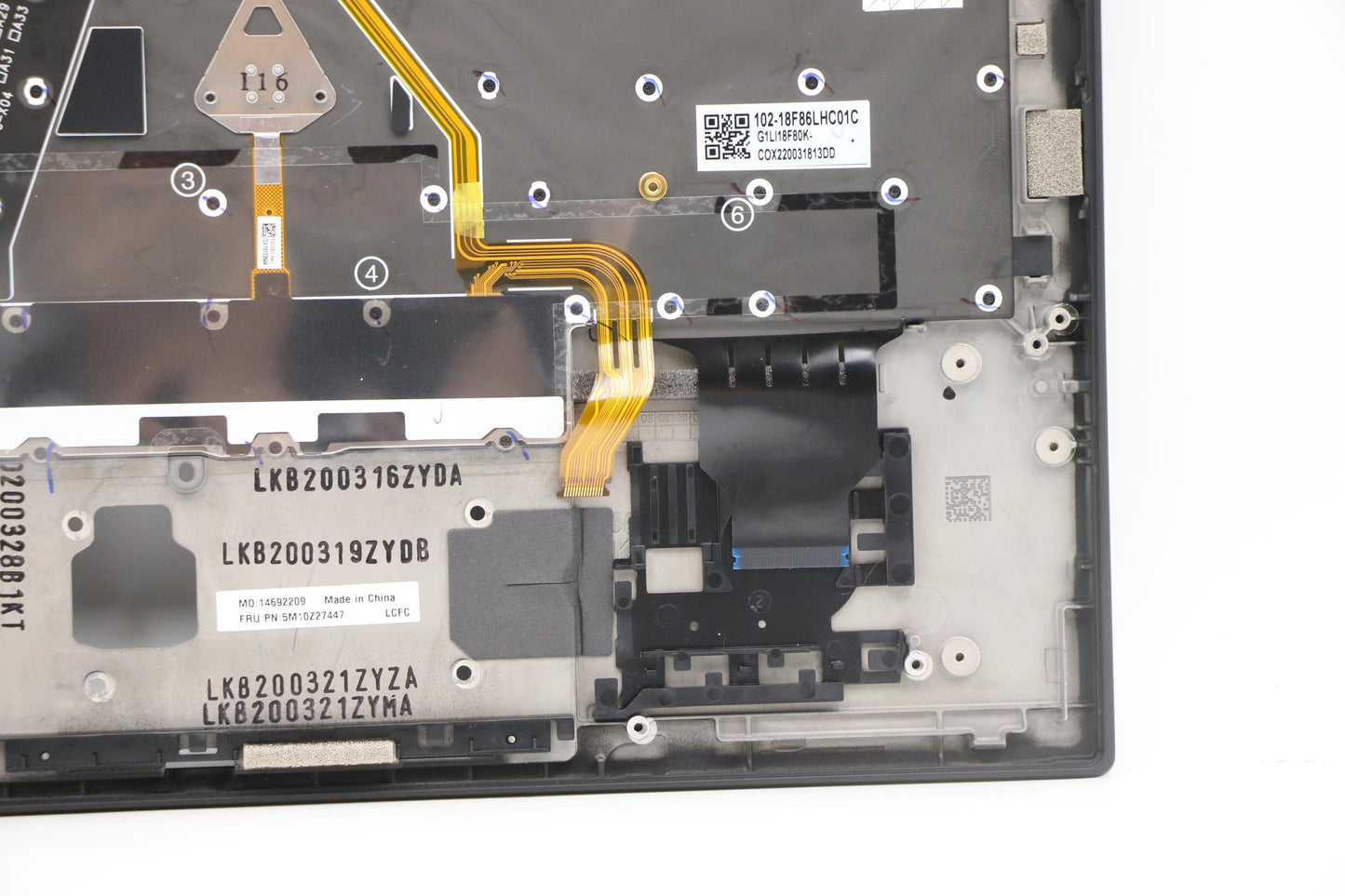 Lenovo Mech_Asm Grp_Kbd_Bzl_Danish_Wl - 5M10Z27447