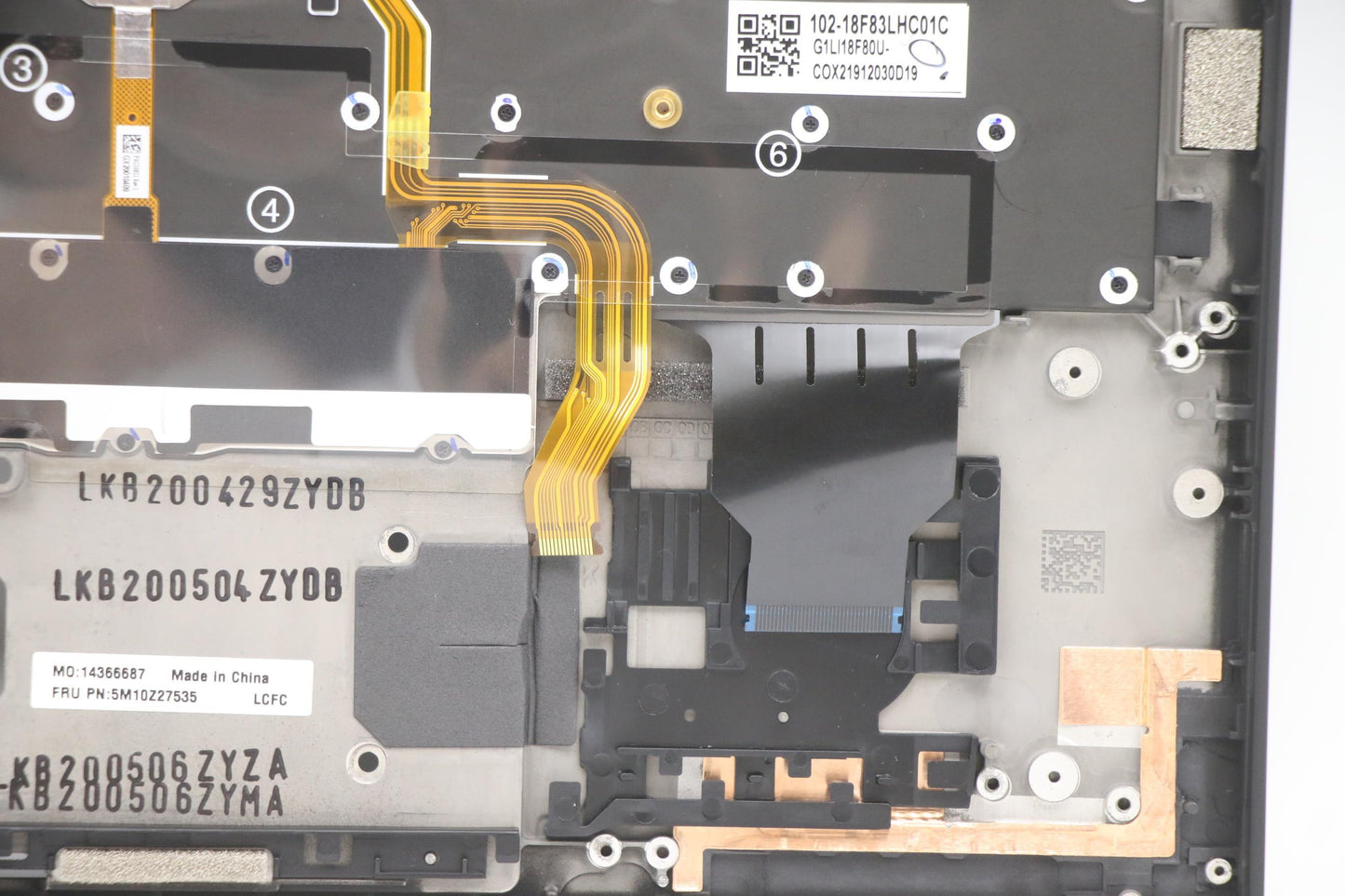 Lenovo Mech_Asm Grp_Kbd_Bzl_Il(Hbw)_W - 5M10Z27535