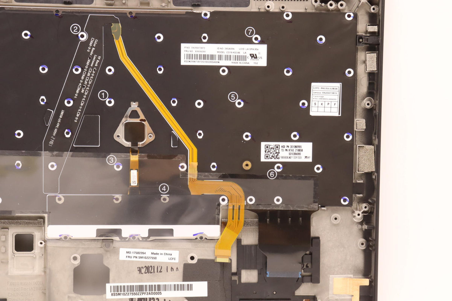 Lenovo Mech_Asm Grp_Kbd_Bzl_Las_Ww_Db - 5M10Z27550