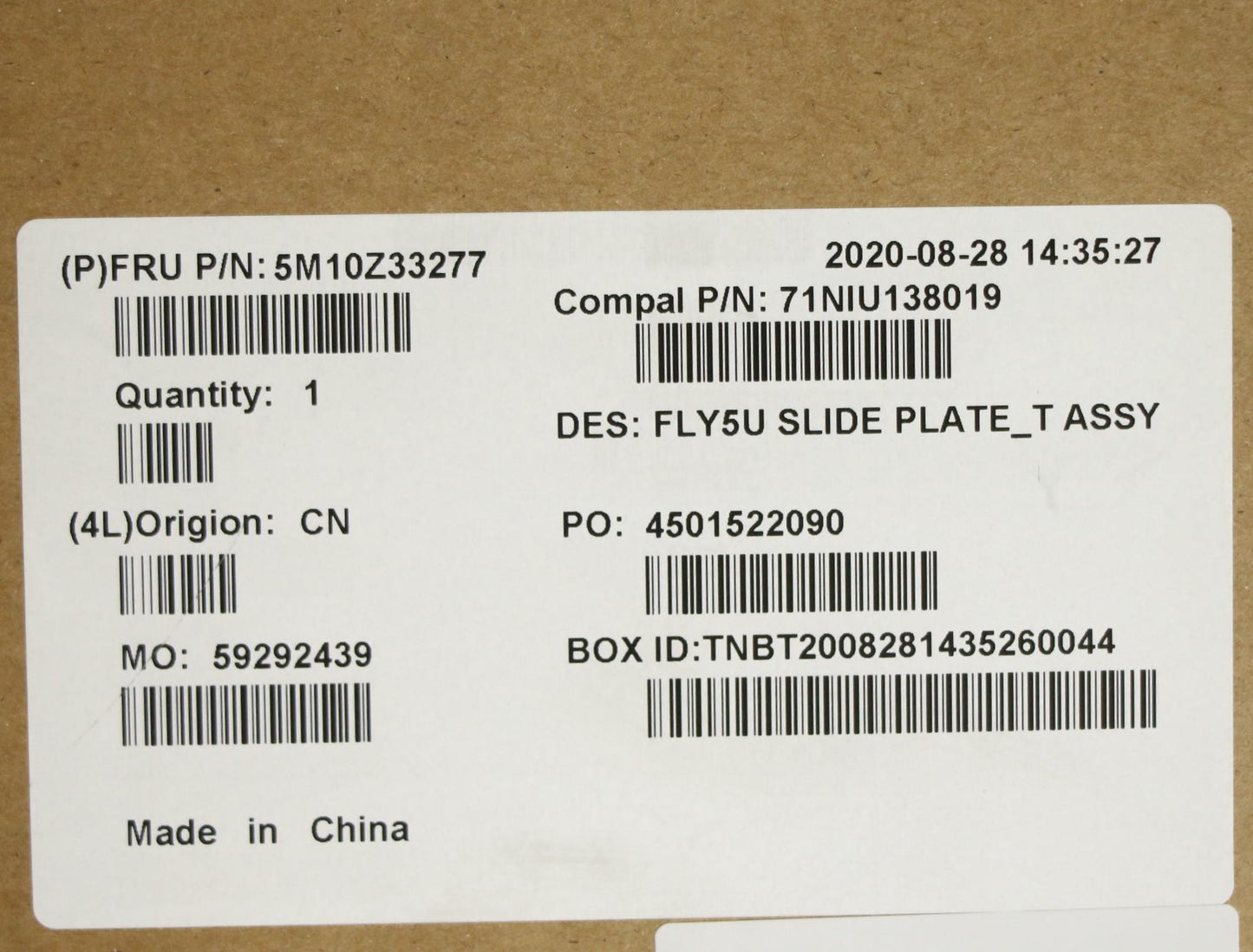 Lenovo Mech_Asm Mech_Asm C 82Ca Slide - 5M10Z33277
