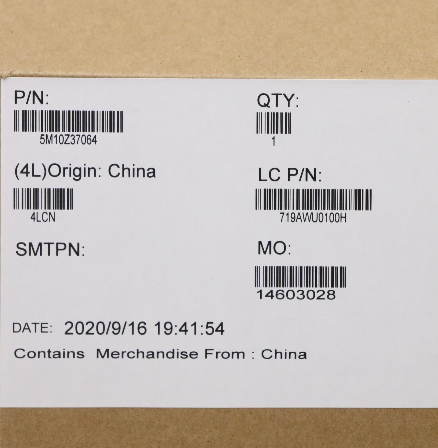 Lenovo Mech_Asm Uhd_Tch_Laibao+Boe_Ir - 5M10Z37064