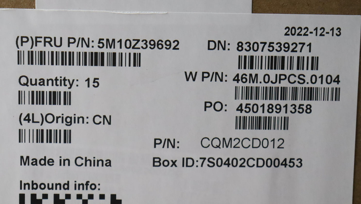Lenovo Mech_Asm Ww C-Cvr+Euro Eng Kb - 5M10Z39692