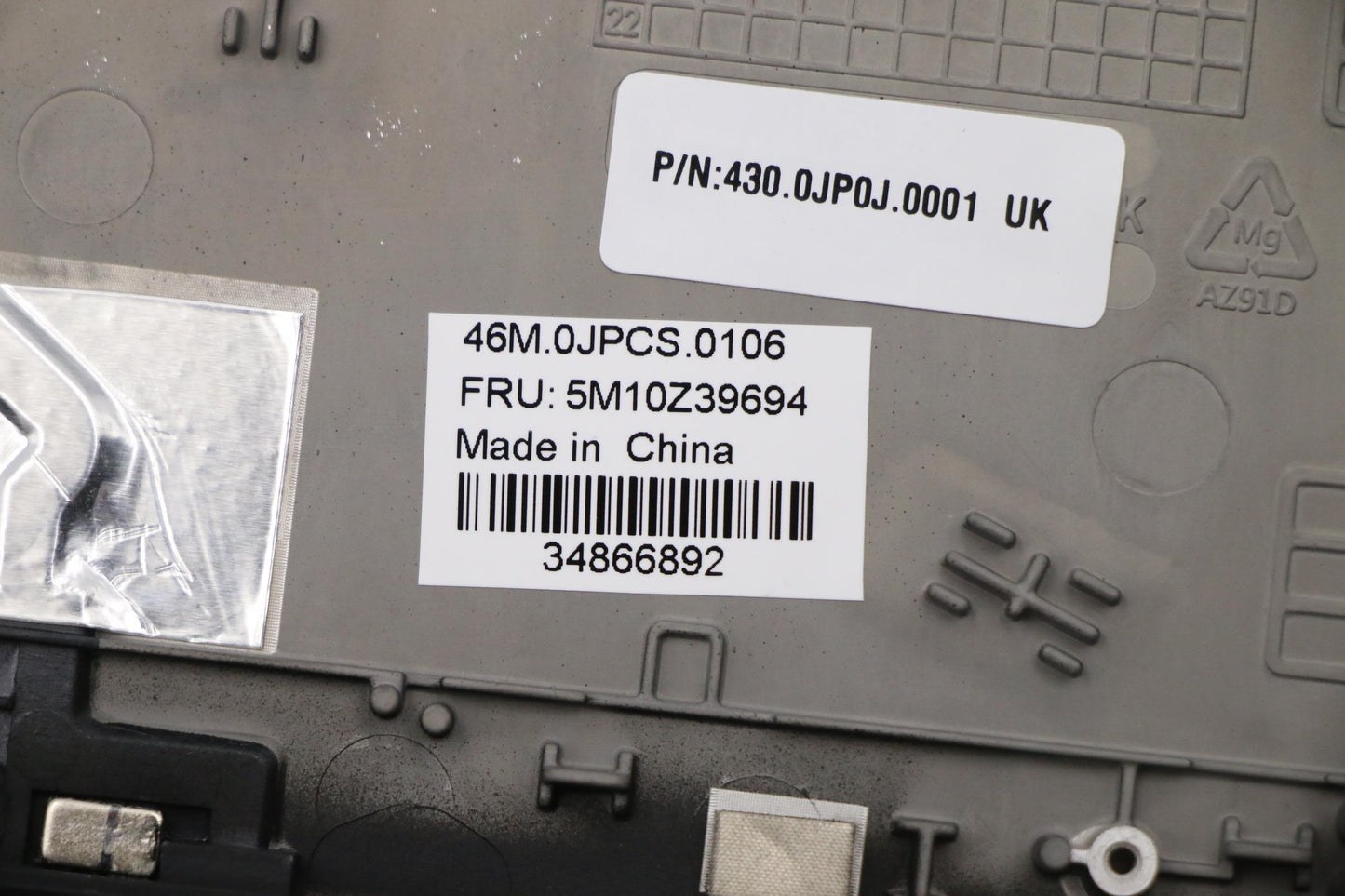 Lenovo Mech_Asm Ww C-Cvr+Fra Kb Asmsr - 5M10Z39694