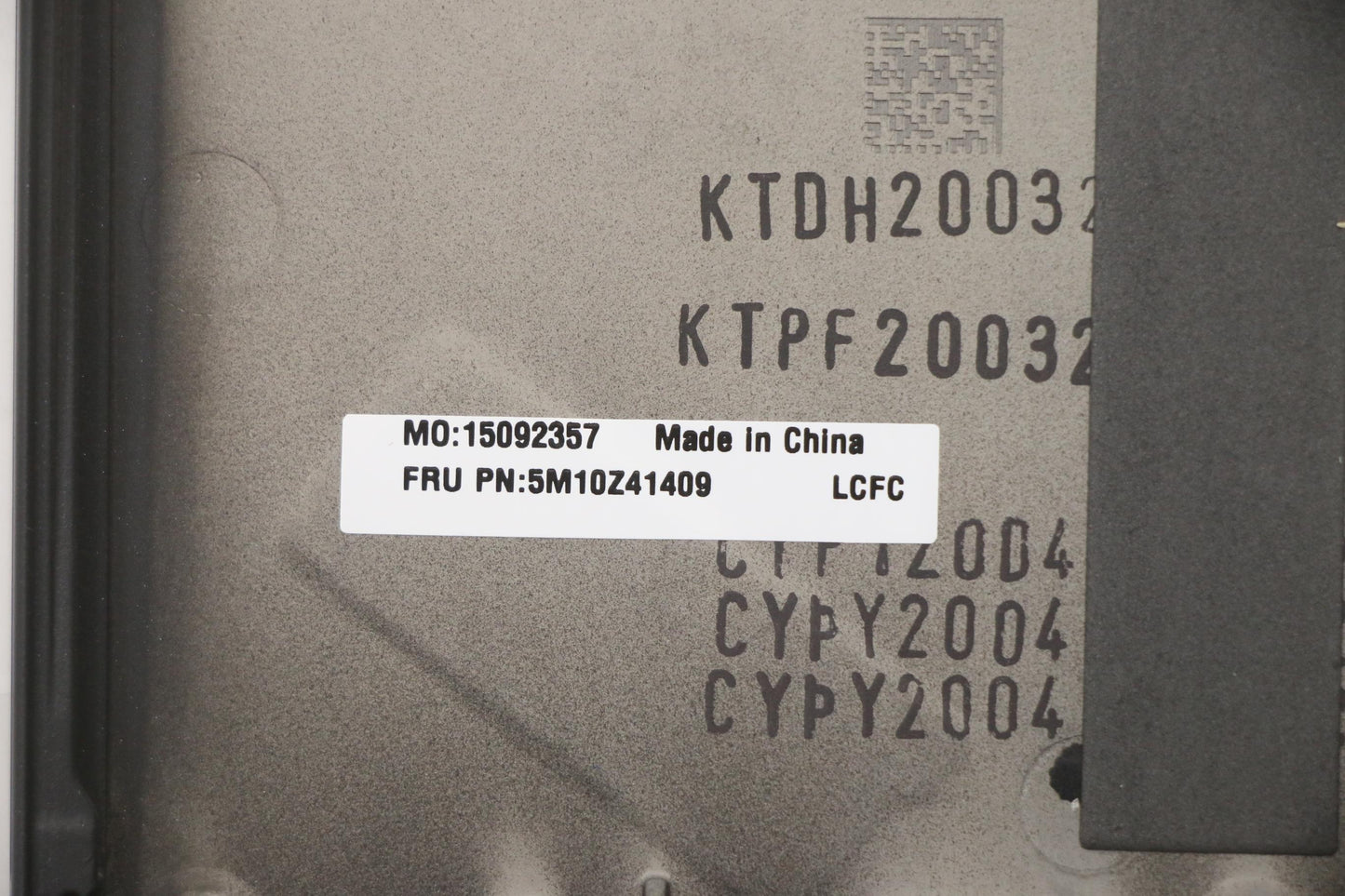 Lenovo Mech_Asm Ccov Bl Kbd Kor Us(Lt - 5M10Z41409