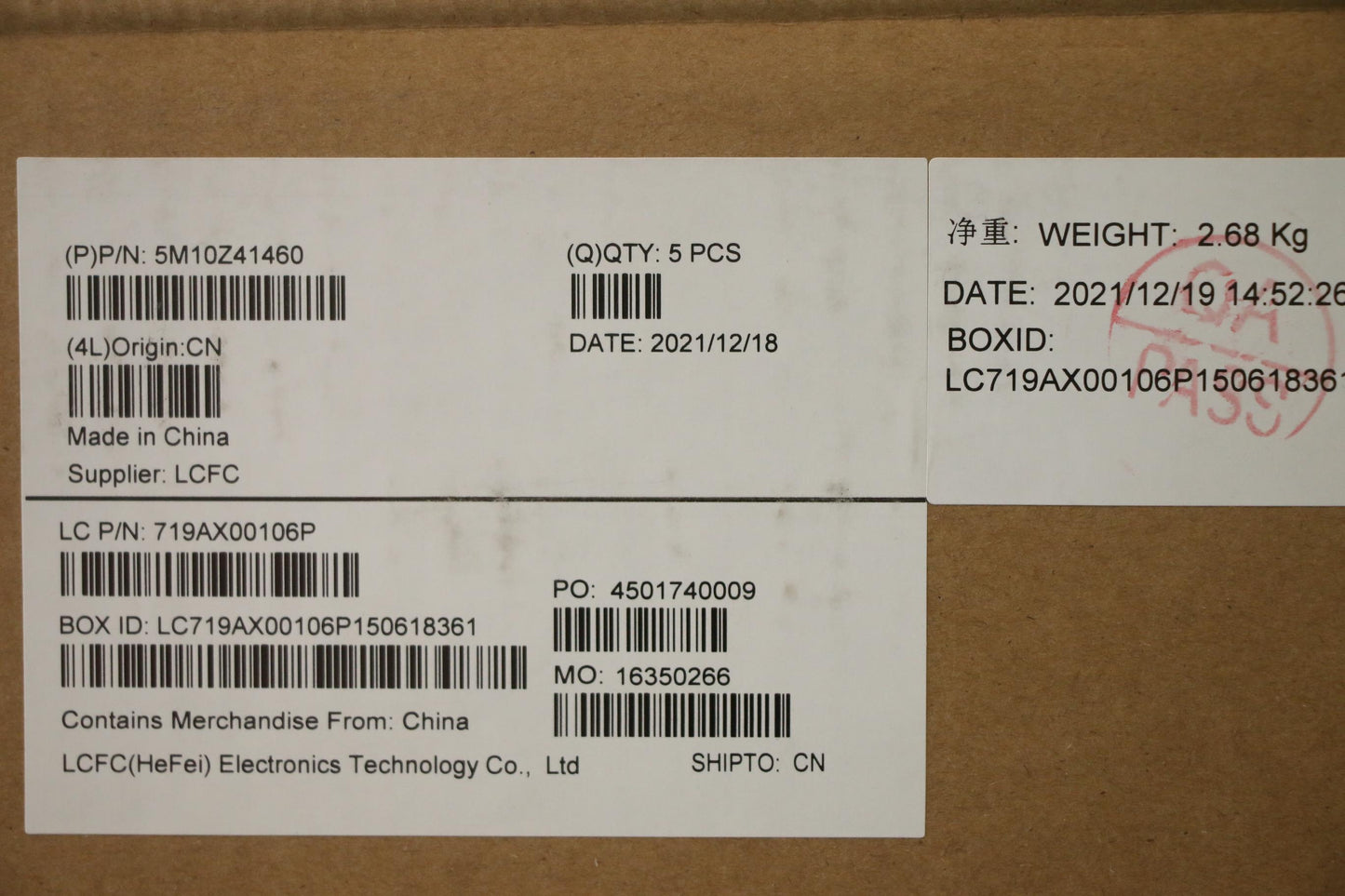 Lenovo Mech_Asm Ccov Blkb Bel Uk(Ltn) - 5M10Z41460