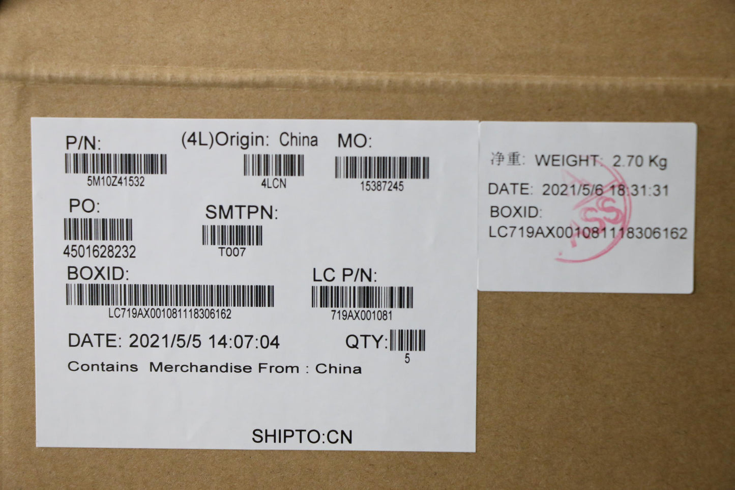 Lenovo Mech_Asm Ccov Blkb Por Uk(Ltn) - 5M10Z41532