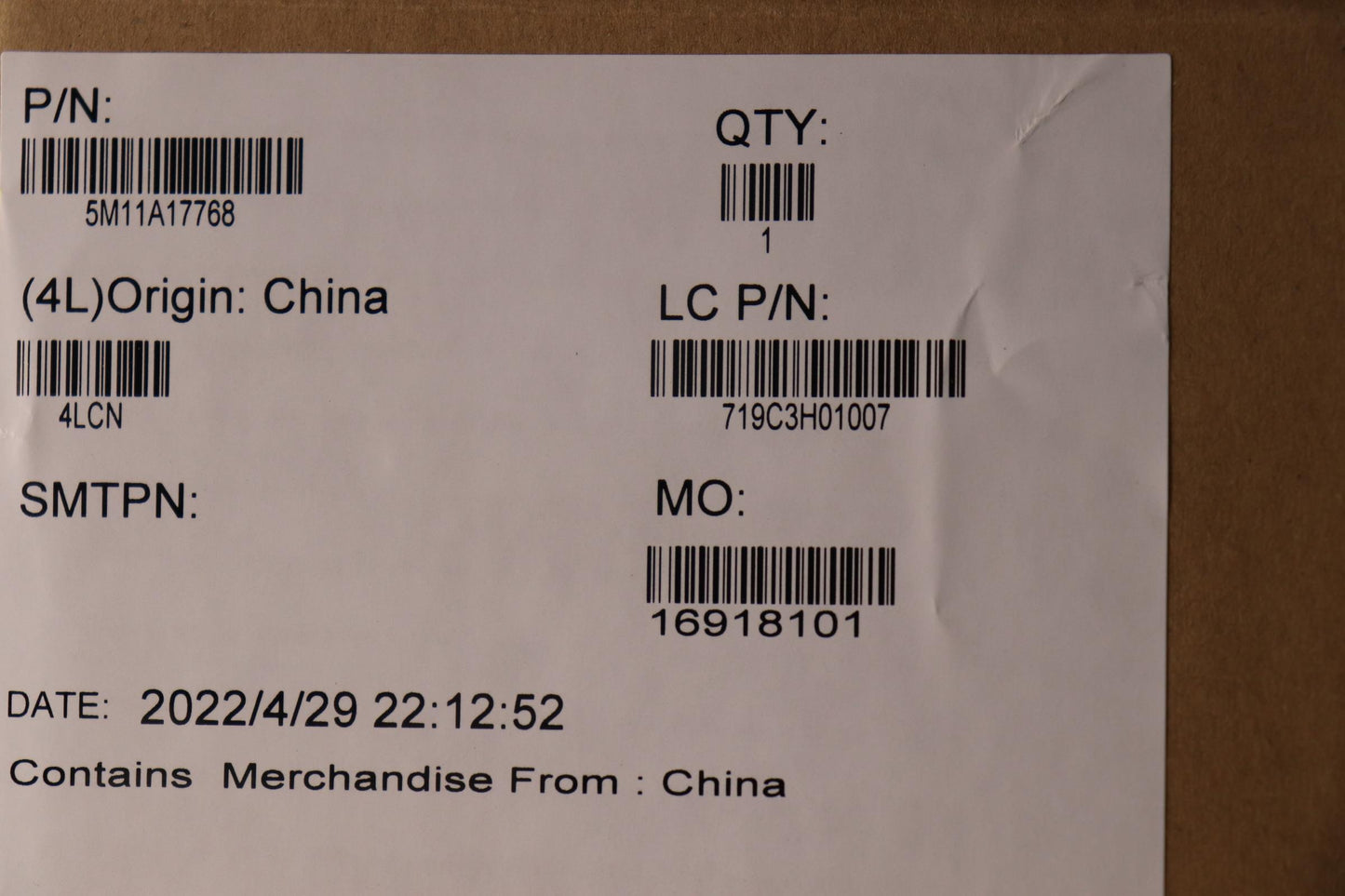 Lenovo Black Glass Card, CS21 2BCP - 5M11A17768