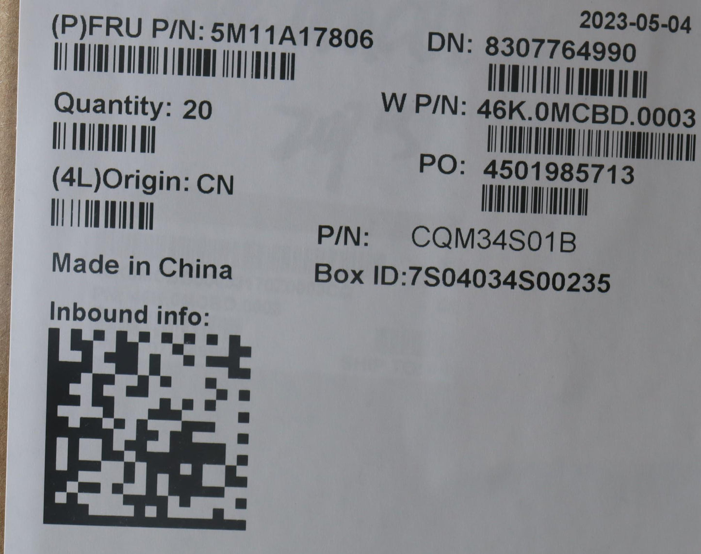 Lenovo Cards Misc Internal - 5M11A17806