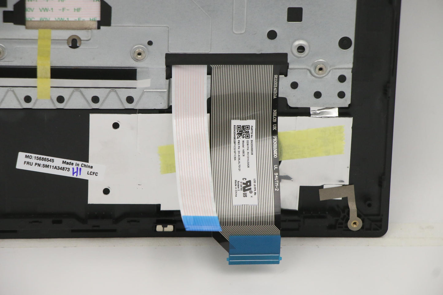 Lenovo C-Cover with Keyboard, Spanish Layout, Black, Fingerprint Sensor - 5M11A34873