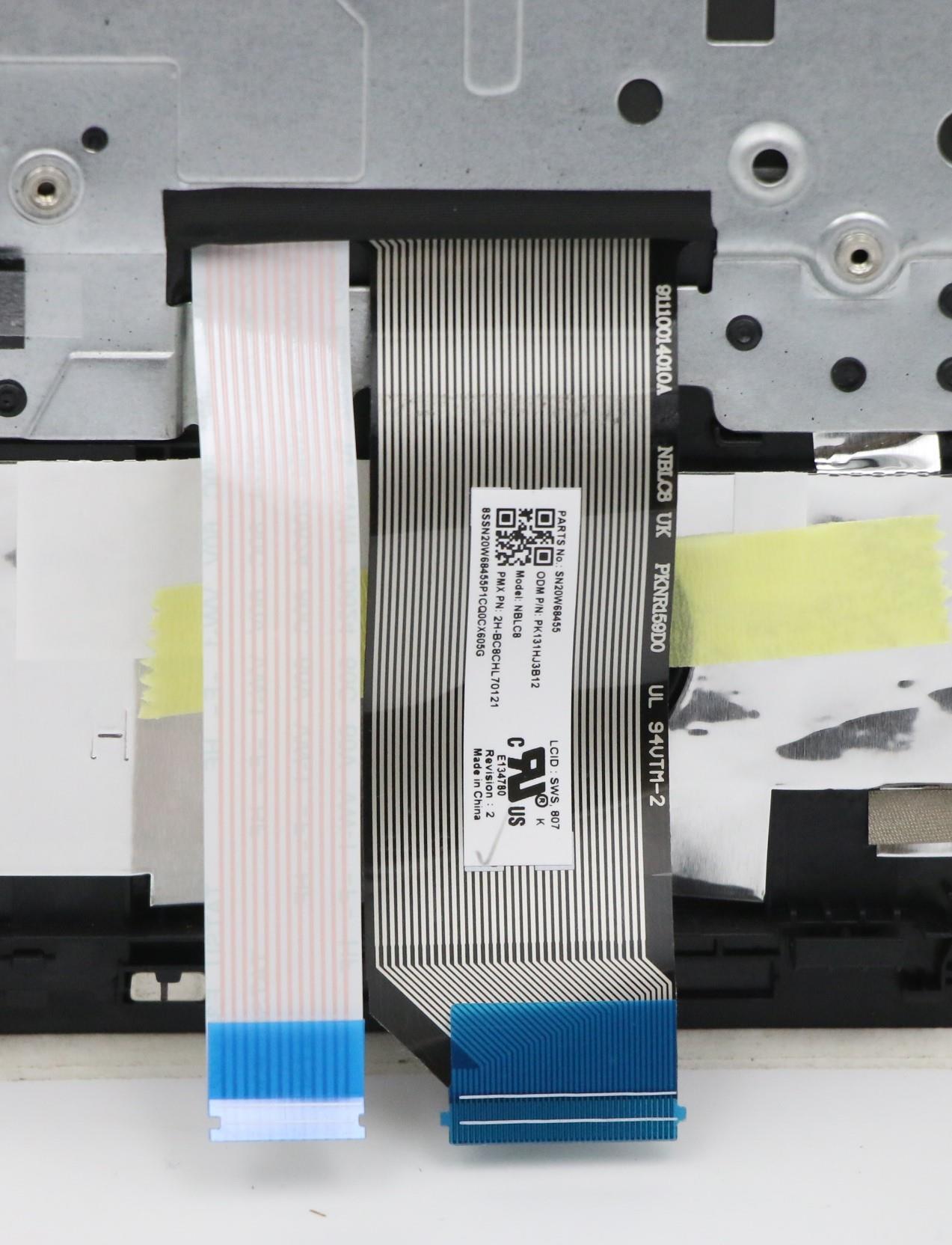 Lenovo Switzerland Keyboard with Black C-Cover, Backlit, Fingerprint - 5M11A35117