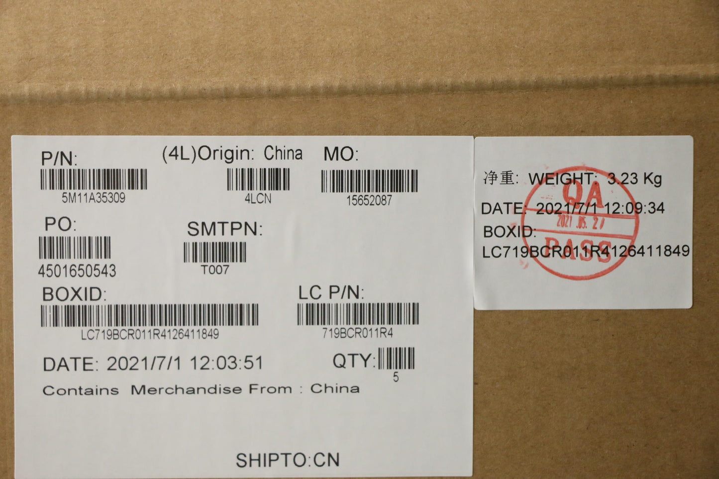 Lenovo Mech_Asm Kbd Tc(Pri) Pat Us Sr - 5M11A35309