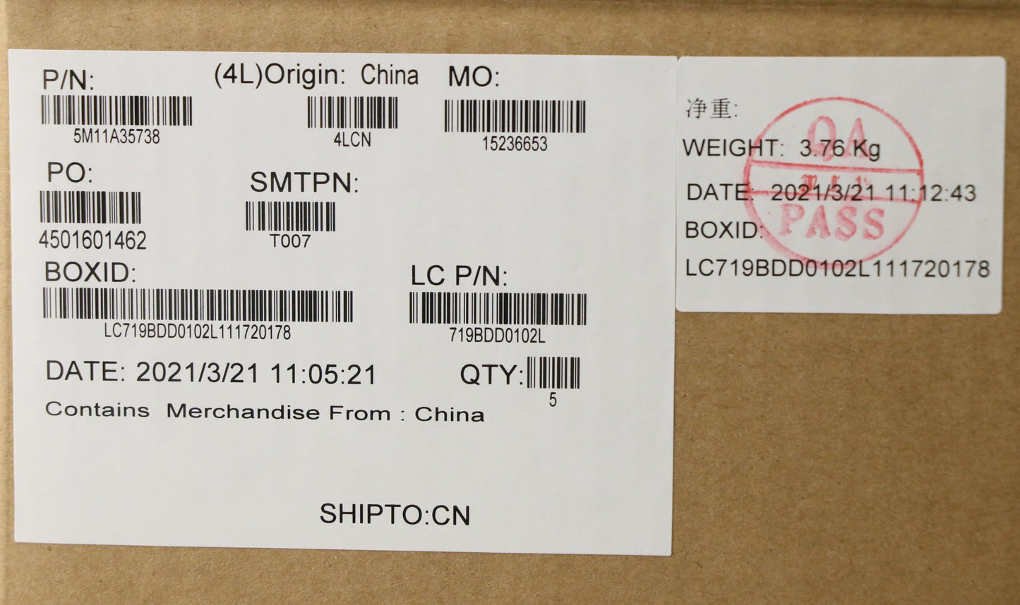 Lenovo Mech_Asm Kb Ind Eng(P)Us Bk - 5M11A35738