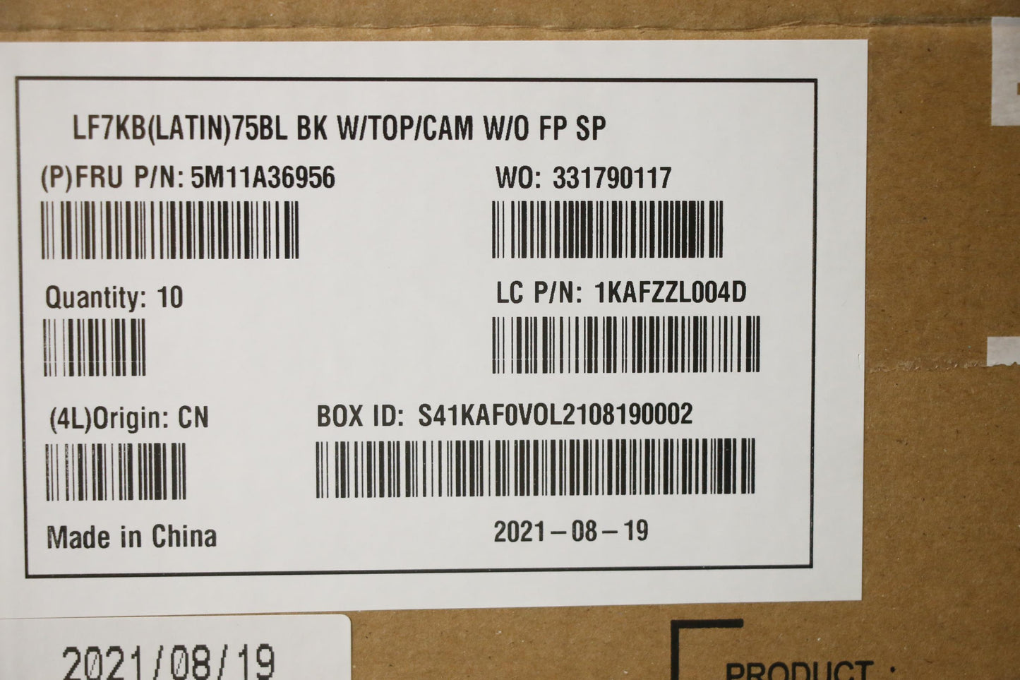 Lenovo Mech_Asm Fru Blt Kyb La Spa,Cc - 5M11A36956