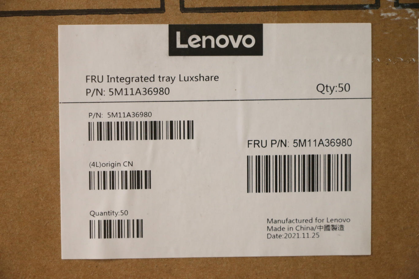 Lenovo Mech_Asm Fru Integrated Tray L - 5M11A36980