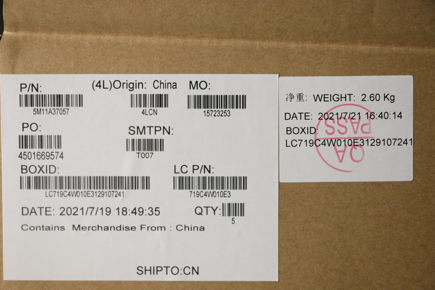 Lenovo Mech_Asm Kbdw/C Eng (Chy) Us B - 5M11A37057