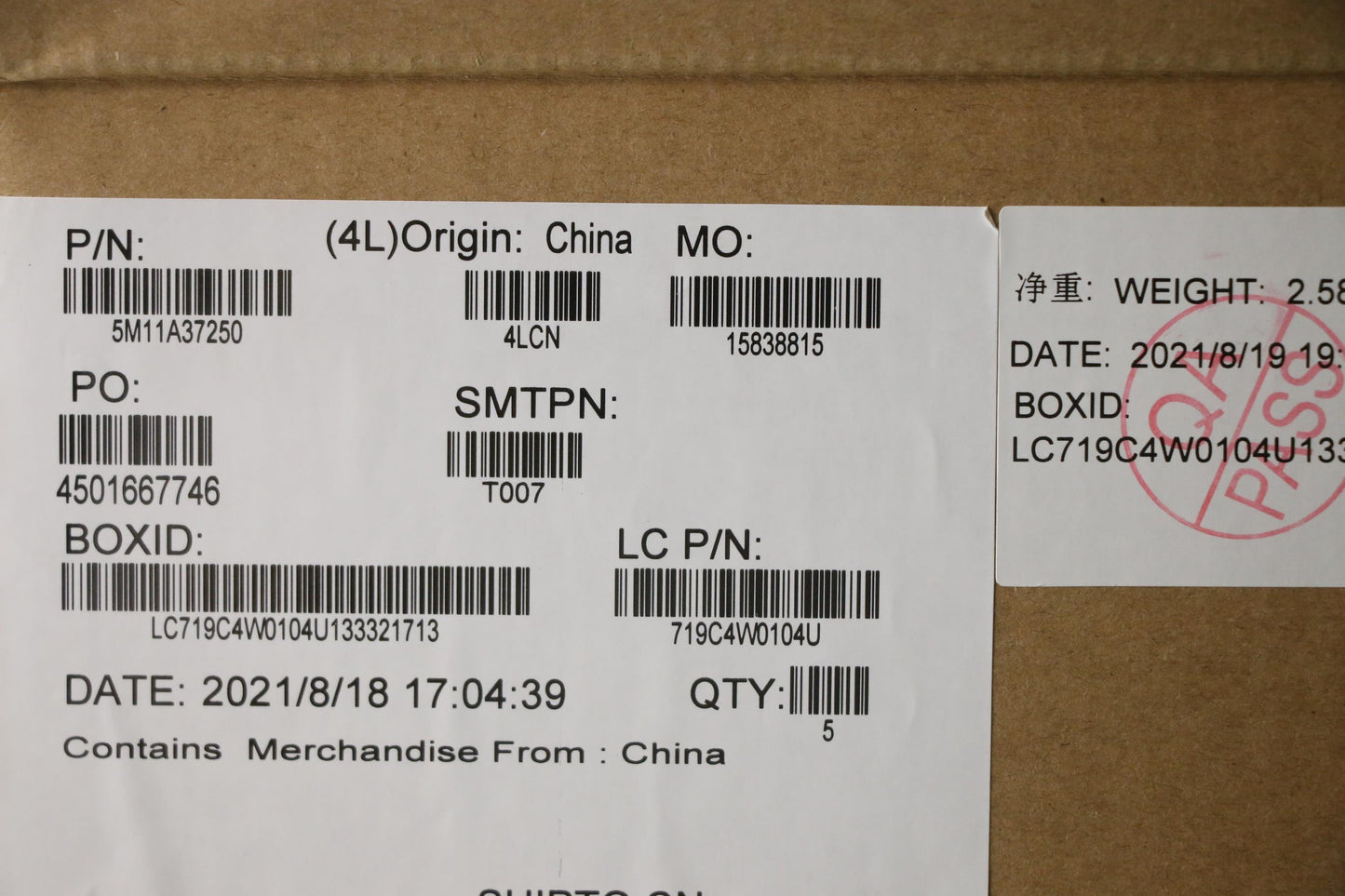 Lenovo Mech_Asm Kbdw/C Den Bklt(Sun) - 5M11A37250
