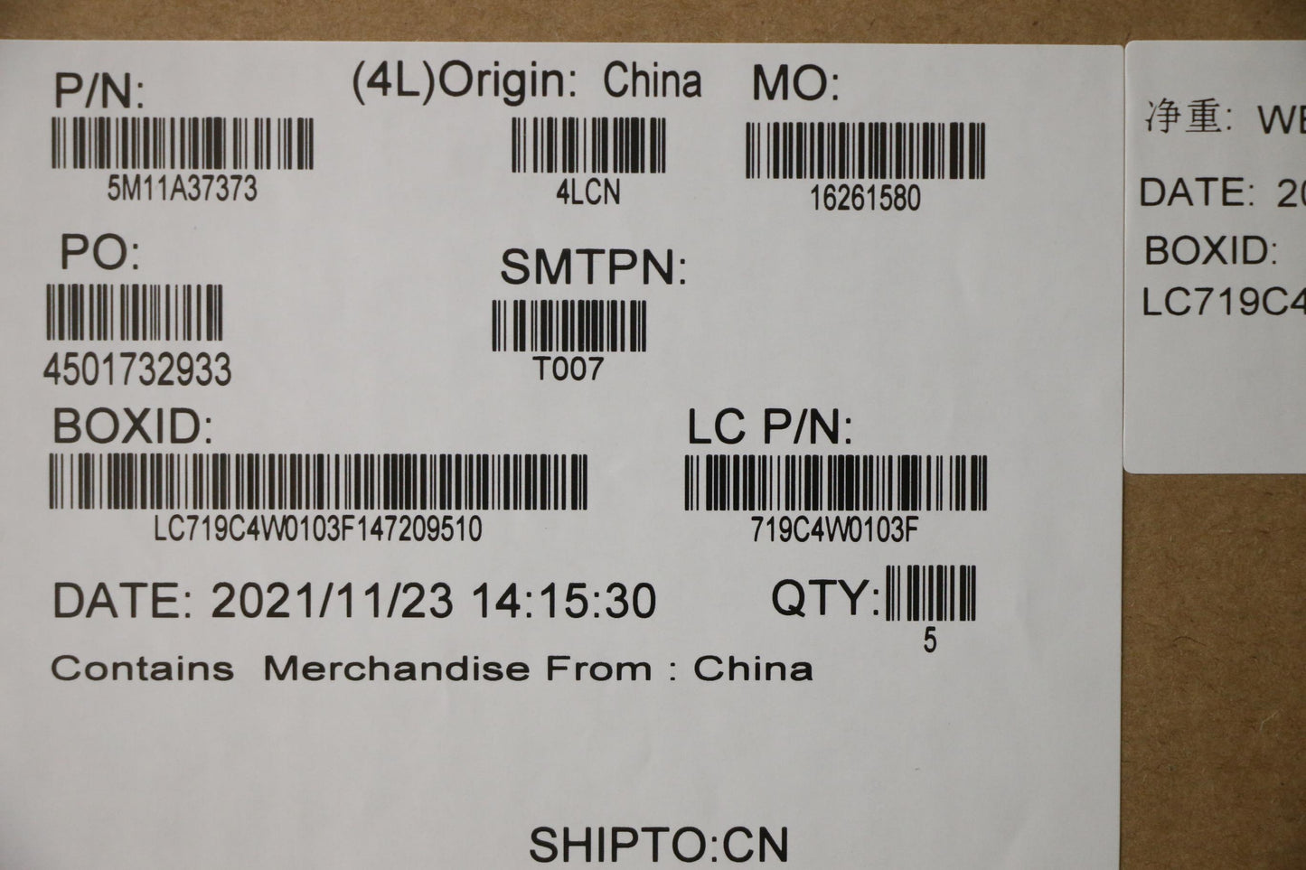 Lenovo Mech_Asm Kbdw/C La Spa Bklt(Ch - 5M11A37373