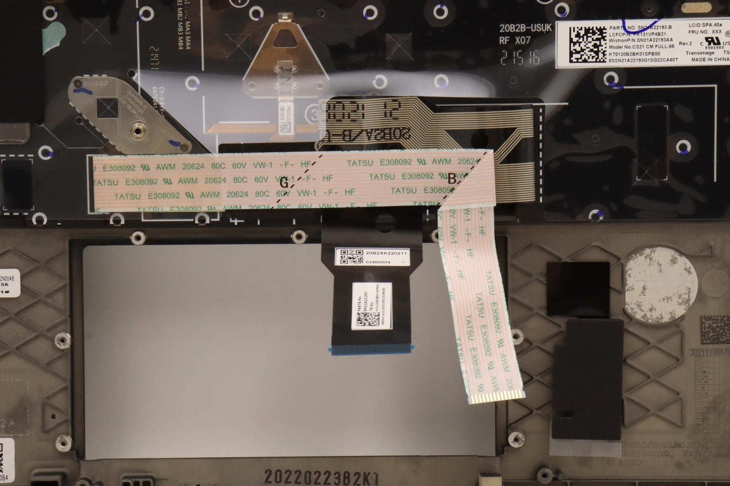 Lenovo Mech_Asm Kbdw/C Spa Bklt(Tra) - 5M11A37426