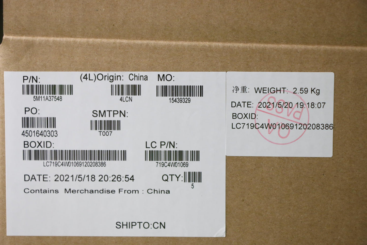 Lenovo Mech_Asm Kbdw/C Den Bklt(Chy)W - 5M11A37548