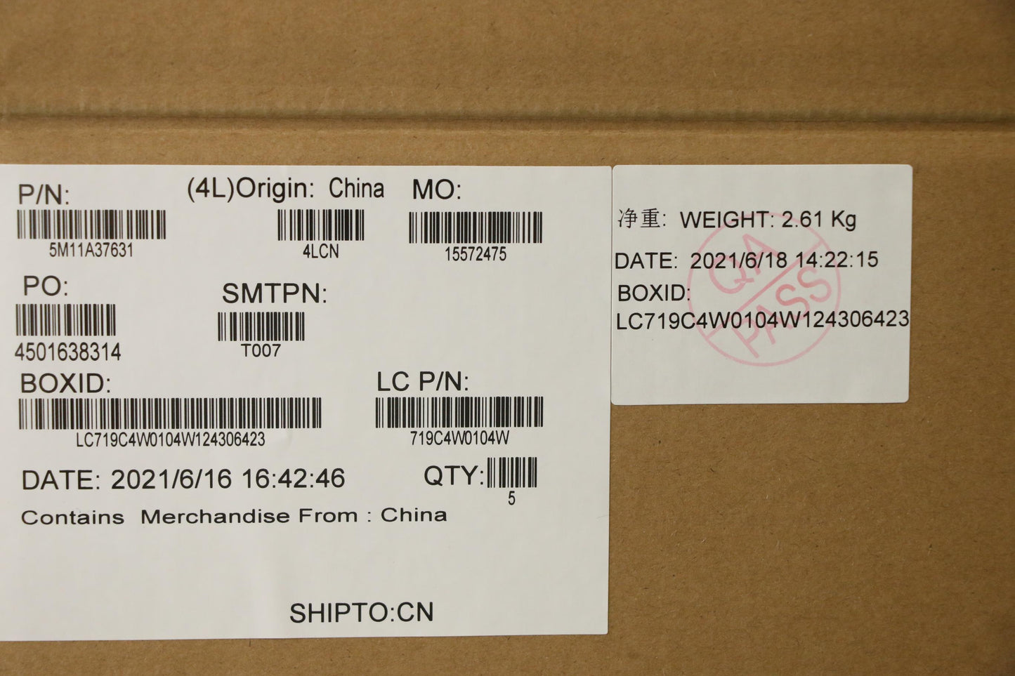 Lenovo Mech_Asm Kbdw/C Ild Bklt(Sun)W - 5M11A37631