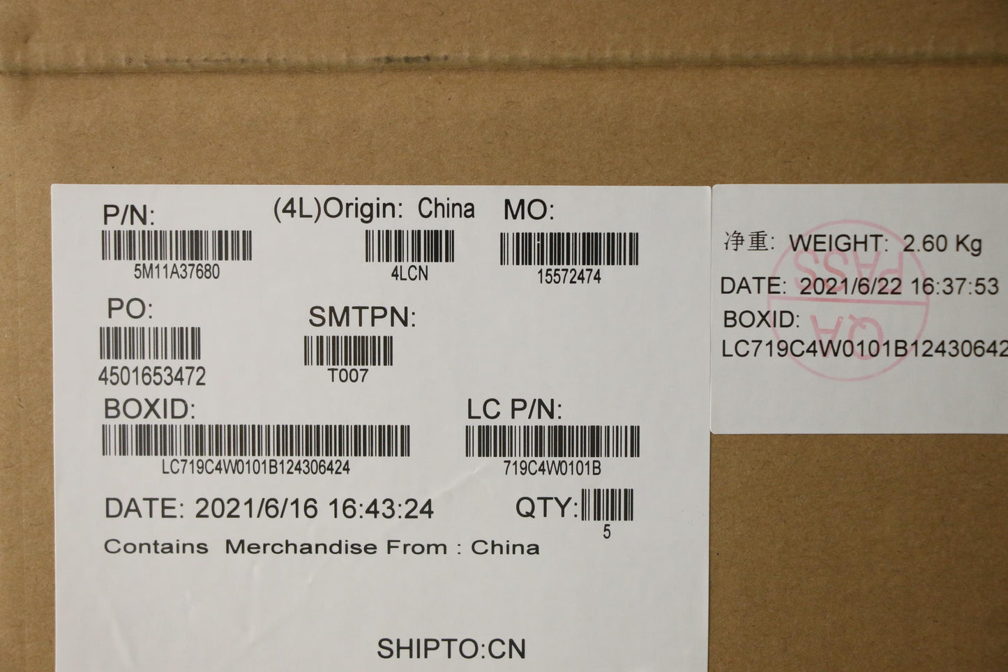 Lenovo Mech_Asm Kbdw/C Nor Bklt(Chy)W - 5M11A37680