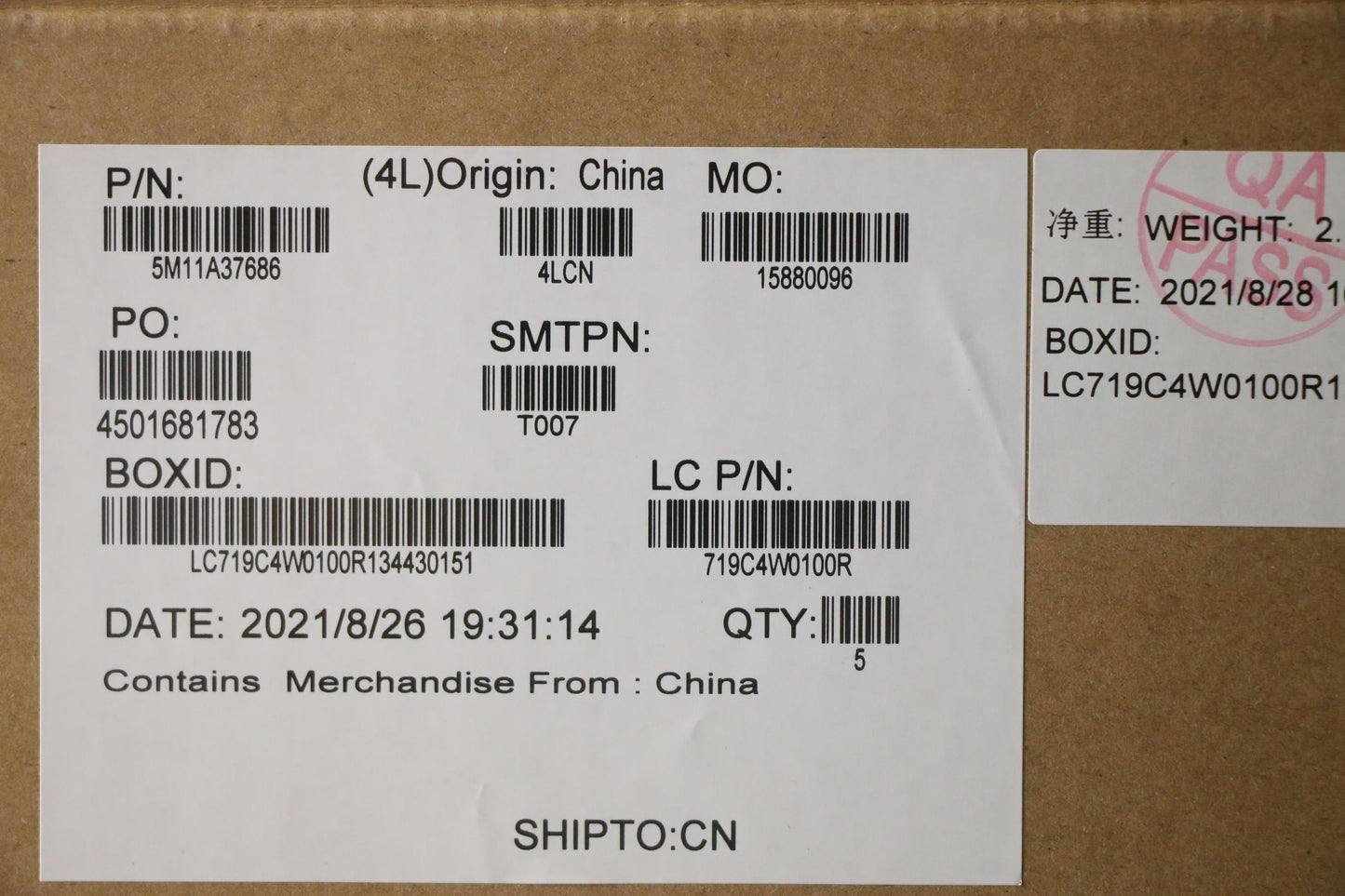 Lenovo Mech_Asm Kbdw/C Nor Bklt(Sun)W - 5M11A37686